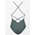 Суцільний купальник Cupshe Swimwear Solid Textured М Хакі (9988)