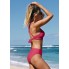  Жіночий купальник Cupshe Women Bikini Set High Waist XL Кораловий (9991)