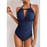 Суцільний купальник FS Halter XL Синій (10065)