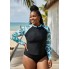 Спортивний купальник 3-в-1 FS Rashie Swimwear Long Sleeve XL для серфінгу UPF 50+ Чорний (10010)