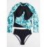 Спортивний купальник 3-в-1 FS Rashie Swimwear Long Sleeve XL для серфінгу UPF 50+ Чорний (10010)