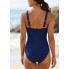 Купальник суцільний FS Dokotoo Tummy Control Swimsuiti L Темно-синій (10017)