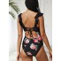  Жіночий суцільний купальник Cupshe Bikini XL Чорний (10030)