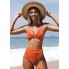  Роздільний купальник CUPSHE Floral Scalloped Bralette М Помаранчевий (10053)