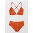  Роздільний купальник CUPSHE Floral Scalloped Bralette М Помаранчевий (10053)