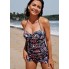 Суцільний купальник FS Vintage One Piece Strapless Swimdress XL (UA 48) Синій (10063)