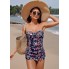 Суцільний купальник FS Vintage One Piece Strapless Swimdress XL (UA 48) Синій (10063)