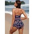 Суцільний купальник FS Vintage One Piece Strapless Swimdress XL (UA 48) Синій (10063)