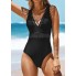 Cуцільний купальник Cupshe One Piece Swimsuit V Neck XL Чорний (10078)