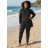 Жіночий мусульманский купальник-буркіні FS VFJ Modest Swimwear XXL Чорний (10088)