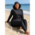 Жіночий мусульманский купальник-буркіні FS VFJ Modest Swimwear XXL Чорний (10088)