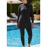 Жіночий мусульманский купальник-буркіні FS VFJ Modest Swimwear XXL Чорний (10088)