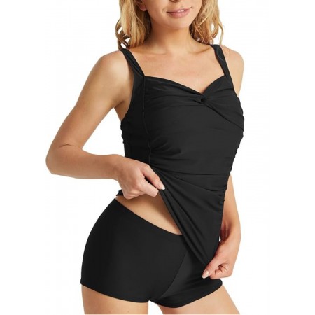 Закритий роздільний купальник FS BALEAF Women's Tankini Swimsuits Tummy Control S Чорний (10097) Закритий роздільний купальник FS BALEAF Women's Tankini Swimsuits Tummy Control S Чорний (10097)