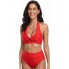  Жіночий купальник Cupshe Halter Bikini Set L Червоний (10099)