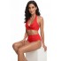 Жіночий купальник Cupshe Halter Bikini Set L Червоний (10099)