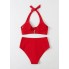  Жіночий купальник Cupshe Halter Bikini Set L Червоний (10099)