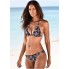 Роздільний купальник-бікіні FS Bikini Set Swimwear Floral Print Beachwear S Чорний (10105)
