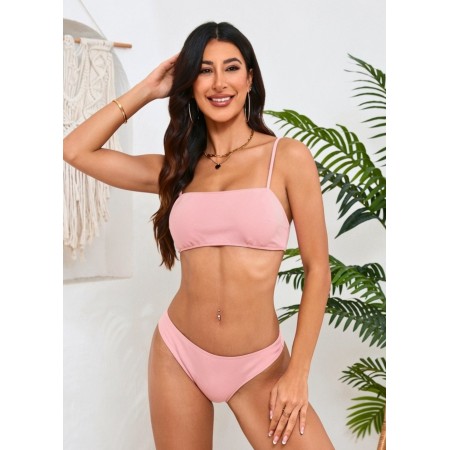 Раздельный купальник бандо FS Bikini Set Swimwear XL Пудровый (10108) Раздельный купальник бандо FS Bikini Set Swimwear XL Пудровый (10108)