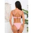 Роздільний купальник бандо FS Bikini Set Swimwear XL Пудровий (10108)