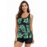  Роздільний купальник FS AOQUSSQOA Tankini Boy Shorts Set Swimsuit М Зелений (10114)