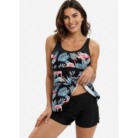 Роздільний купальник FS AOQUSSQOA Tankini Boy Shorts Set Swimsuit М Чорний (10116) Роздільний купальник FS AOQUSSQOA Tankini Boy Shorts Set Swimsuit М Чорний (10116)