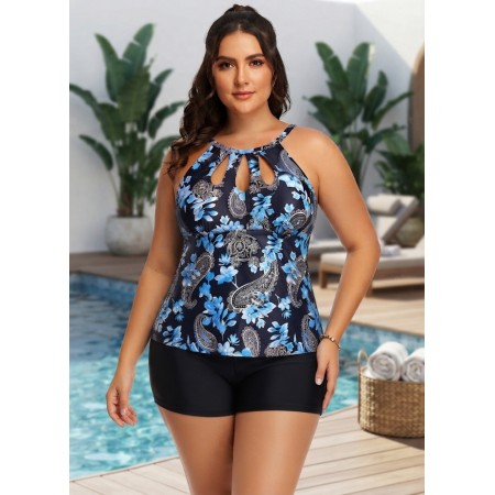 Роздільник купальник- танкіні Hanna Nikole Tankini Plus Size 58 Блакитний (10125) Роздільник купальник- танкіні Hanna Nikole Tankini Plus Size 58 Блакитний (10125)
