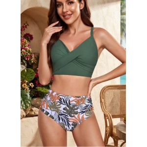 Раздельный купальник FS Sunnyuk Bikini L Оливковый (10136)