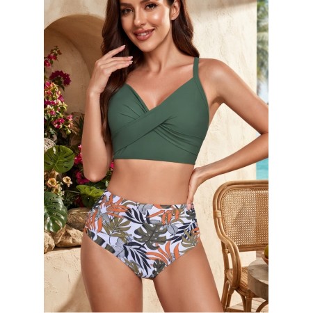 Роздільний купальник FS Sunnyuk Bikini L Оливковий (10136)