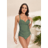 Жіночий купальник танкіні роздільний FS Aria Tankini Top XL з ефектом утяжки Оливковий (9075)