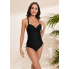 Жіночий купальник танкіні роздільний FS Aria Tankini Top XL з ефектом утяжки Чорний (9076)