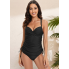 Жіночий купальник танкіні роздільний FS Aria Tankini Top XL з ефектом утяжки Чорний (9076)