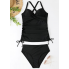 Жіночий купальник танкіні роздільний FS Aria Tankini Top XL з ефектом утяжки Чорний (9076)