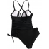 Жіночий купальник танкіні роздільний FS Aria Tankini Top XL з ефектом утяжки Чорний (9076)