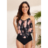 Жіночий роздільний купальник FS Bikini Set Ruffle High Waist із топом-воланом М Комбінований (9081)
