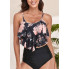 Жіночий роздільний купальник FS Bikini Set Ruffle High Waist із топом-воланом М Комбінований (9081)