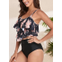 Жіночий роздільний купальник FS Bikini Set Ruffle High Waist із топом-воланом М Комбінований (9081)