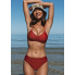 Жіночий купальник Cupshe Bikini Set Ruched Crisscross L Теракотовий (9084)