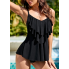  Жіночий купальник FS Tankini-Oberteil EU40 Чорний (9292)