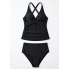  Жіночий купальник FS Tankini Swimsuit Sets S Чорний (9293)