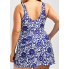  Жіночий суцільний купальник-сукня FS Swimsuit Retro XXL Синій (9333)