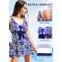  Жіночий суцільний купальник-сукня FS Swimsuit Retro XXL Синій (9333)