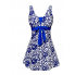  Жіночий суцільний купальник-сукня FS Swimsuit Retro XXL Синій (9333)