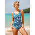 Суцільний купальник FS Swimwear Tummy Control L з ефектом утяжки Морської хвилі (9656)
