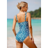 Суцільний купальник FS Swimwear Tummy Control L з ефектом утяжки Морської хвилі (9656)