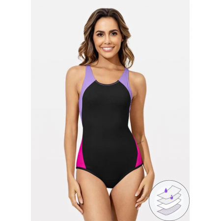 Физиологический слитный купальник FS Beautikini Woodlands Period Swimwear для плавания в период менструации L Черный (9676) Физиологический слитный купальник FS Beautikini Woodlands Period Swimwear для плавания в период менструации L Черный (9676)