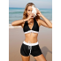  Жіночий купальник FS Tankini Yonique Women's Plus Size L Чорно-білий (9347)
