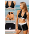  Жіночий купальник FS Tankini Yonique Women's Plus Size L Чорно-білий (9347)