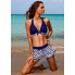 Жіночий купальник роздільний FS Chevron Print Halter Bikini XL Синій (9413)