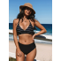  Жіночий купальник CUPSHE Swimsuit Mid Rise Reversible Bottom M Чорний (9382)