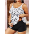  Жіночий купальник FS Tankini Yonique Women's Plus Size XL Чорно-білий (9375)